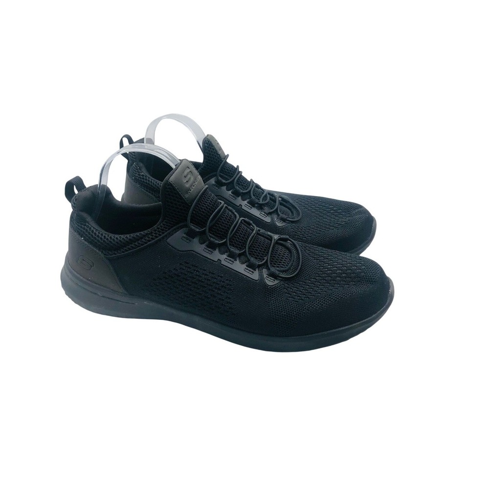 Skechers men black non slip shoe memory foam size‎ 12